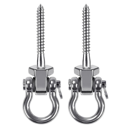 Namvo 2PCS Heavy Duty 304 Stainless Steel Swing Hook Swing Hanger with Bearings for Installation of Swings Yoga Hammocks Sandbags