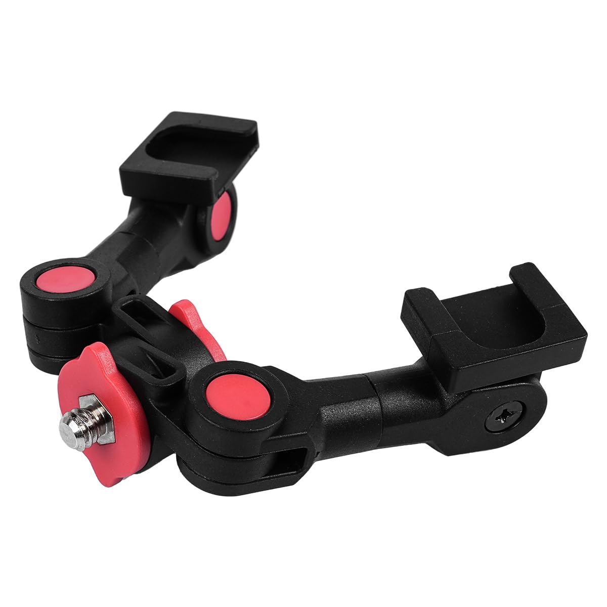 VOANZO Dual Cold Shoe Mount Bracket, DSLR Nylon Extension Bar, Flash Plate, Dual Cold Shoe Mount Bracket for Microphone and Accessories