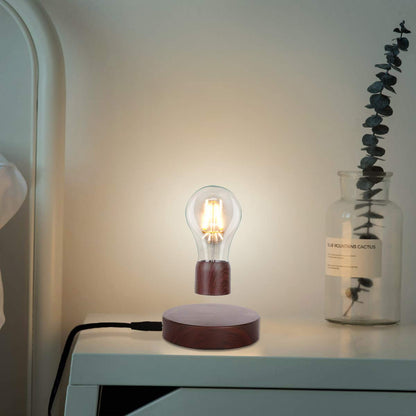 VGAzer Magnetic Levitating Floating Wireless LED Light Bulb Desk Lamp for Unique Gifts, Room Decor, Night Light, Home Office Decor Desk Tech Toys