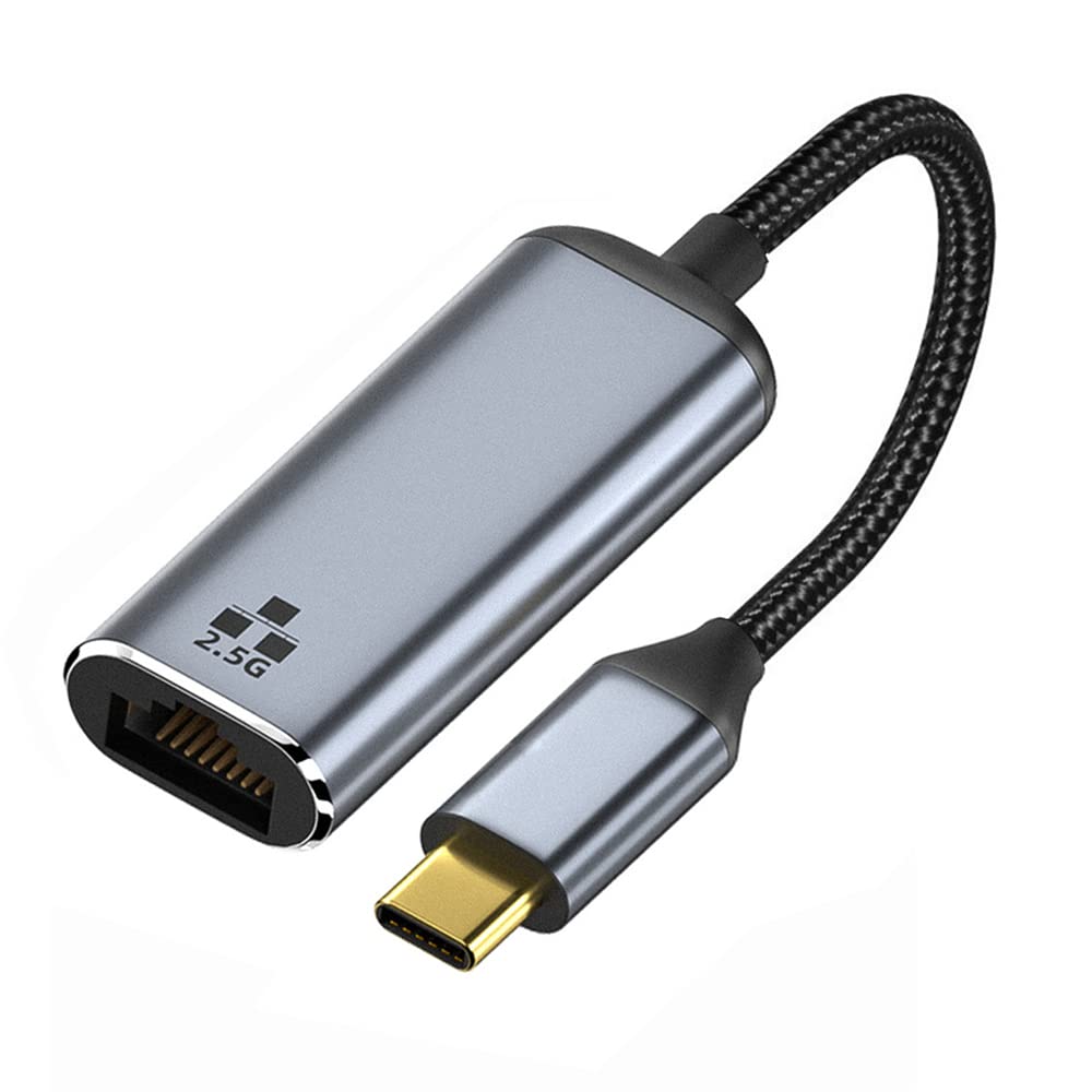 NFHK USB-C Type-C USB3.1 to 2500Mbps 2.5Gbps GBE Gigabit Ethernet Network LAN Cable Adapter for Laptop