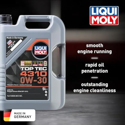 LIQUI MOLY Top Tec 4310 0W-30 | 5 L | Synthesis technology motor oil | SKU: 2362