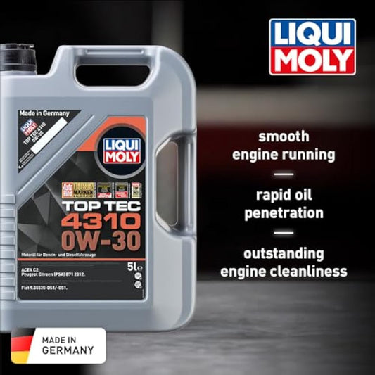 LIQUI MOLY Top Tec 4310 0W-30 | 5 L | Synthesis technology motor oil | SKU: 2362