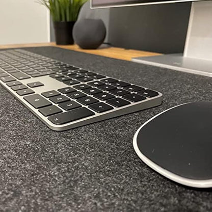 DawnTrees Desk Mat |100x40 cm Felt Desk Pad Protector | Office Felt Desk Mat | Keyboard Pad | Extra Large Mouse Pad… (Dark Grey)