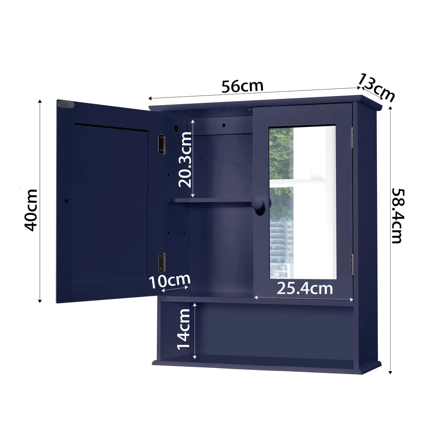 UYIHOME Mirror Cabinet, Bathroom Cabinet, Mirror Cabinet, Bathroom Cabinet, Hanging Wall Cabinet, Bathroom