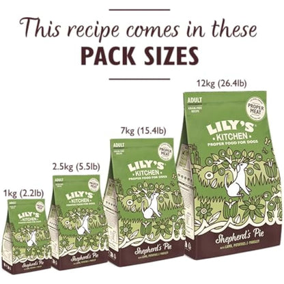 Lily’s Kitchen Made with Natural Ingredients Adult Dry Dog Food Shepherd’s Pie Balanced Recipe 7kg Bag