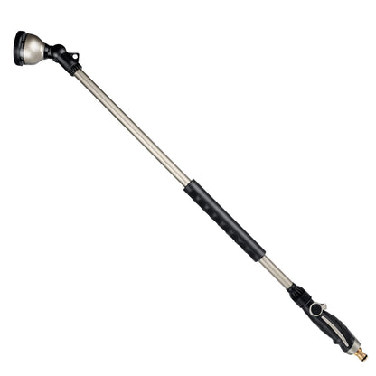 RESTMO Watering Lance Heavy Duty, 94cm Metal Spray Lance | 180? Adjustable Ratcheting Head | 10 Spray Patterns Hose Wand, Perfect Garden Long Sprayer