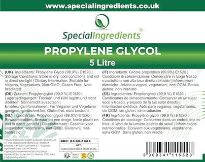Mono-Propylene Glycol (MPG) 5 Litre Premium Quality USP/EP Pharma Food, Non GMO  Recyclable Container
