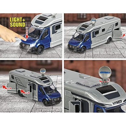 Majorette Grand Series City Hymer B-Class 780T Camper Die-Cast Toy - Larger 1:43 Scale Model - Batteries Included