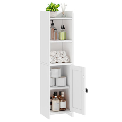 Lomojo Small Bathroom Storage Cabinet Corner, 20x20x78cm, White