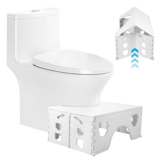 Foldable Toilet Stool for Adults And Kids,7 Inch Healthy Squatting Posture Toilet Poop Stool,Easy to Storage Anti-Slip Bathroom Step Stool