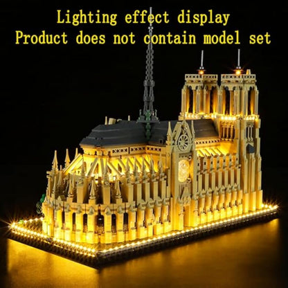 GEAMENT LED Light Kit Compatible with LEGO Notre Dame de Paris - Lighting set for Architecture 21061 (Model Set Not Included)