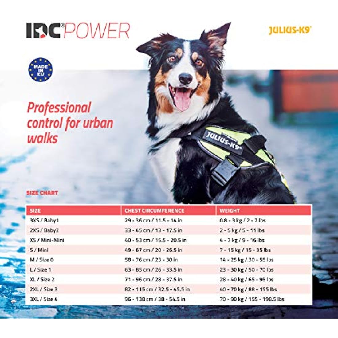 JULIUS-K9 IDC Powerharness, Size: XS/Mini-Mini, Pink Flowers