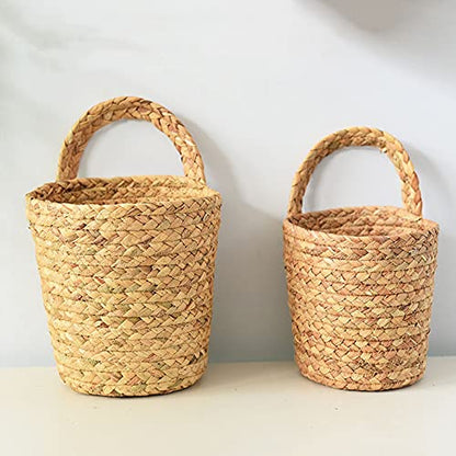 Eidoct Wall Hanging Basket, Water Hyacinth Wicker Baskets