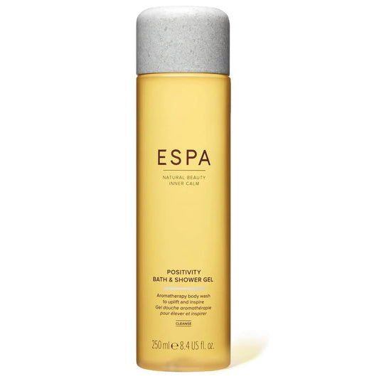 ESPA | Positivity Bath & Shower Gel | 250ml | Jasmine, Gardenia & Sweet Orange | Spirit-lifitng Aromatic Body Wash | Registered by Vegan Society |
