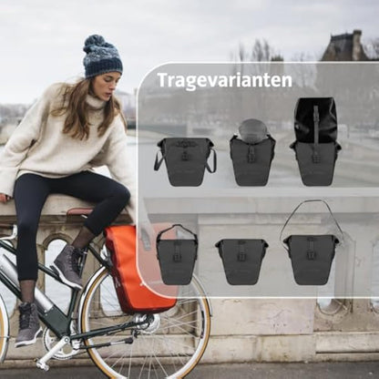 Vaude aqua back single rear bicycle bag, Unisex, 12413, Black, 37 x 33 x 19 cm