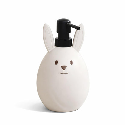 Blissilk 550ml Refillable Cute Bunny Liquid Soap Dispenser with Easy Pump Dispenser Bottles, Designed for Bathroom & Kitchen Countertop