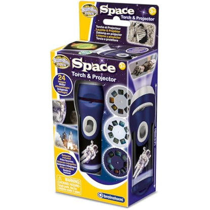Brainstorm Toys Stem Space Torch and Projector – 24 NASA Images, Projects Clear Pictures up to 1 Metre Wide, Interactive Educational Kids Flashlight Toy
