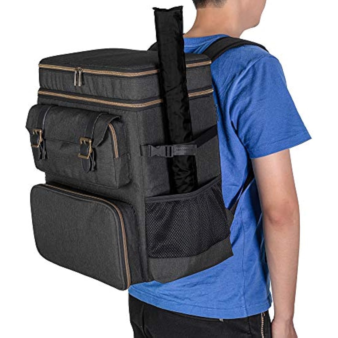 Trunab Tabletop RPG Adventurer's Backpack Compatible with Dungeons and Dragons Large DnD Travel Bag with Miniatures’ Foam Layer, Battle Mat Storage Bag, Keep D&D books, Dice, Markers - Patented Design