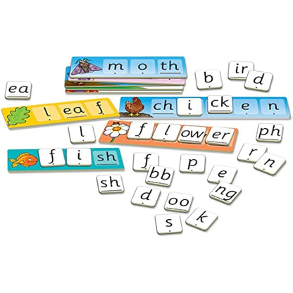 Orchard Toys Match and Spell Next Steps, Educational Spelling Game Age 5+, Helps Teach Phonics and Word Building using Sounds and Blends.
