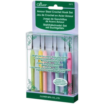 Clover Hook Set, Metal, Green/Yellow/Purple, 1