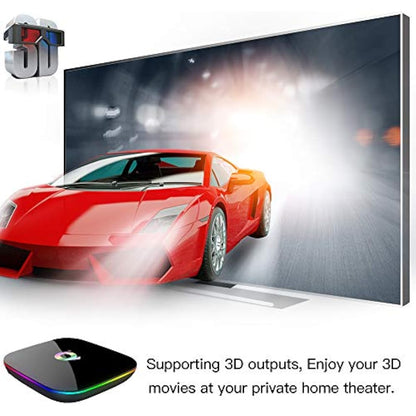Q PLUS Android 10.0 TV Box, 4GB RAM/32GB ROM H616 Quad-Core, 2.4Ghz WiFi 6K HDMI 2.0 3D Smart
