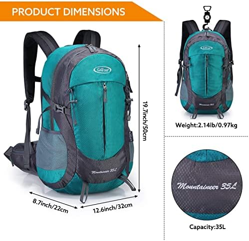 G4Free 35L Waterproof Hiking Backpack Outdoor Backpack Trekking Daypack for Camping Hiking Backpacking Climbing with Rain Cover