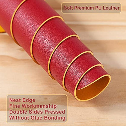 Desk Pad Large, Desk Mat, Extended Mouse Mat, Mouse Pad XXL, Desk Blotter, DOBAOJIA Laptop Pad Writing Pad for Office/Home, Dual-Side Use PU Leather Waterproof 35.4" X 16.9" (Red/Yellow)
