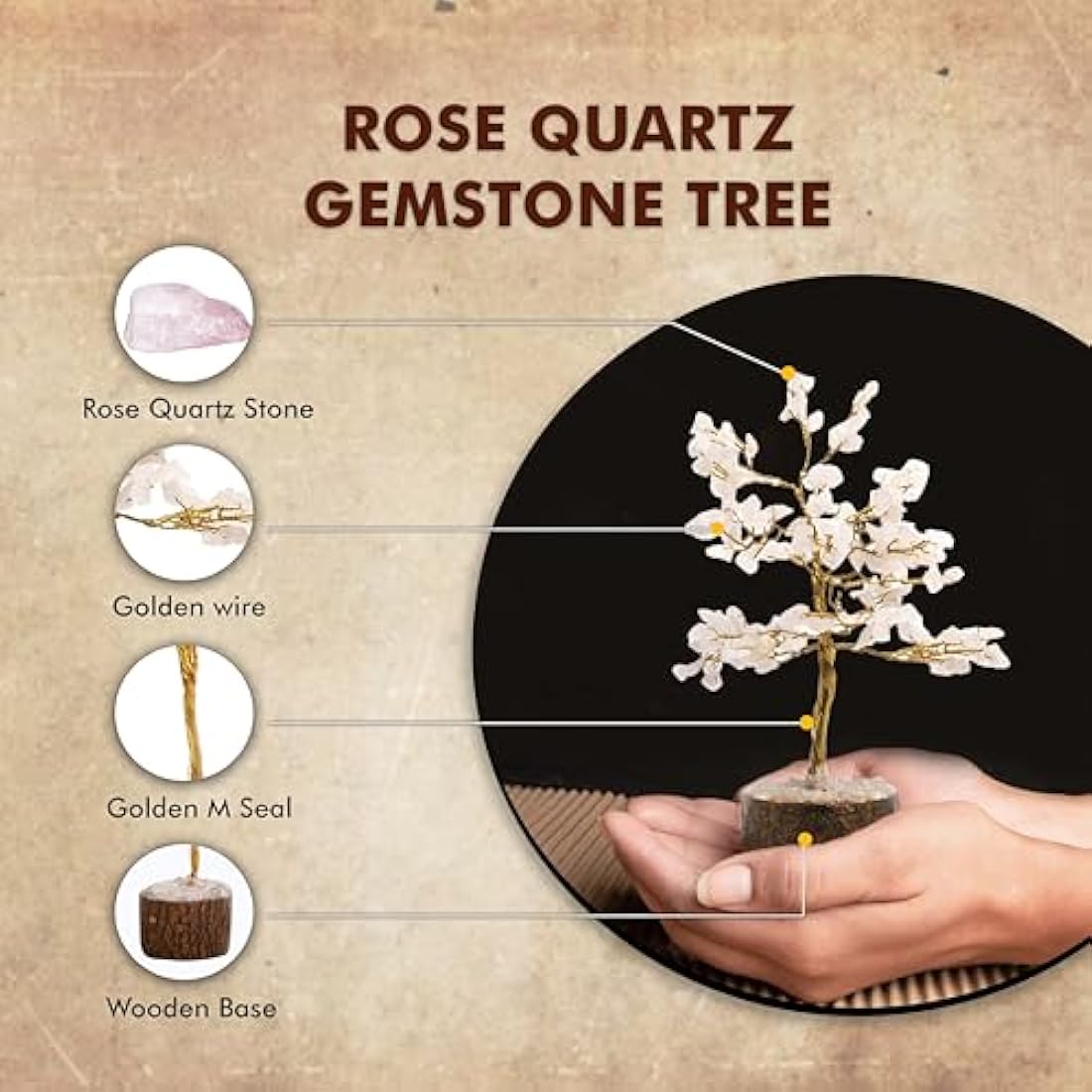 Wonder Care Rose Quartz Crystal Tree for Home Decorations Crystals and Healing Stones Witchy Room Crystal Decor Tree Crystal Gifts Gem Tree Christmas Tree Stands for Real Tree…