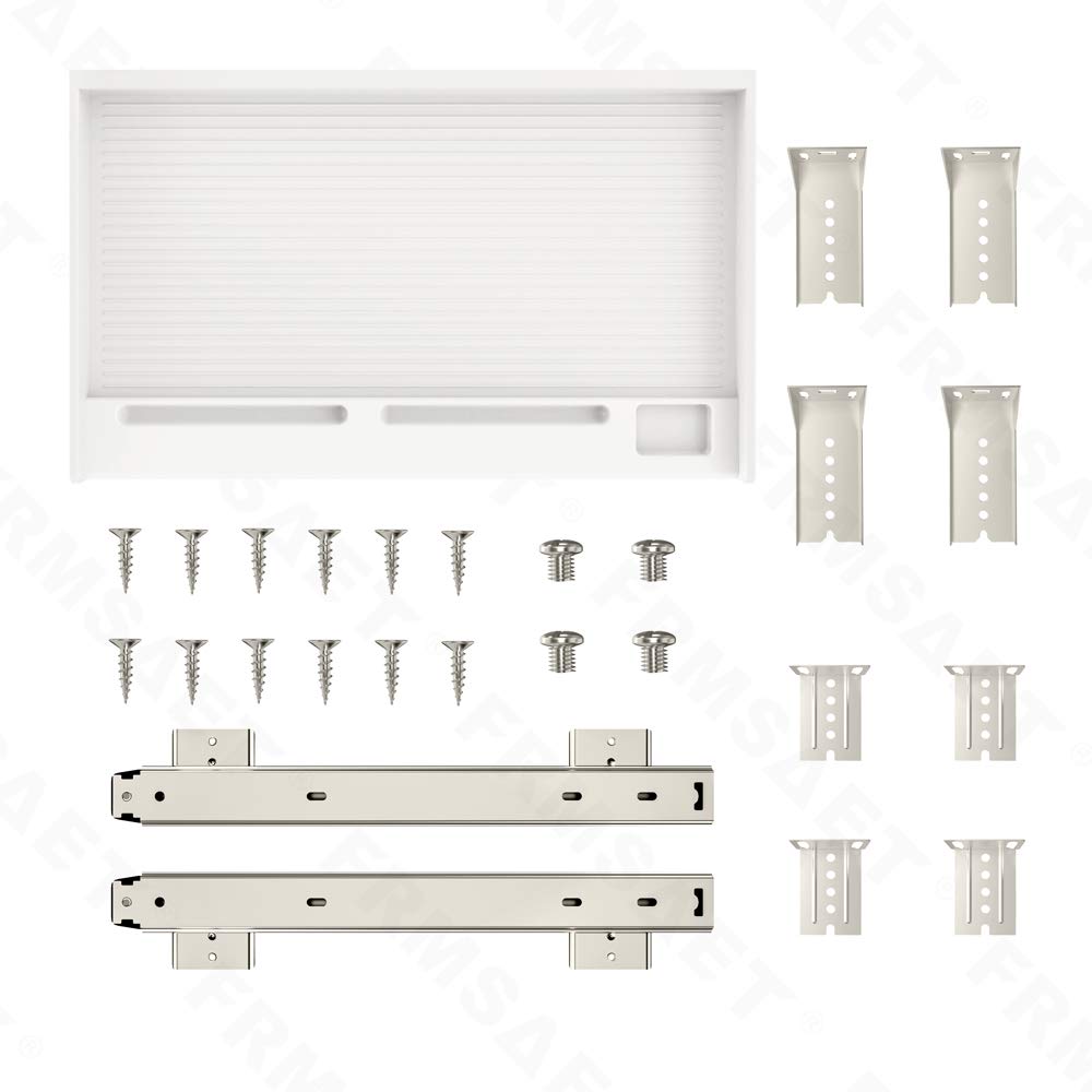 FRMSAET Under Desk Keyboard Drawer Multipurpose Tray Pencil Drawer - Grey
