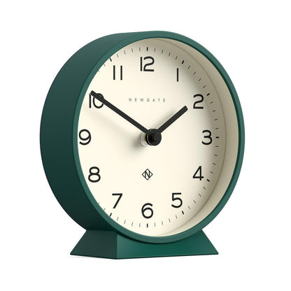 NEWGATE M Mantel Silent Sweep Mantel Clock - 'No Tick' - A Modern Mantelpiece Clock - Small Mantle Clock - Minimalist Dial - (Eden Green)