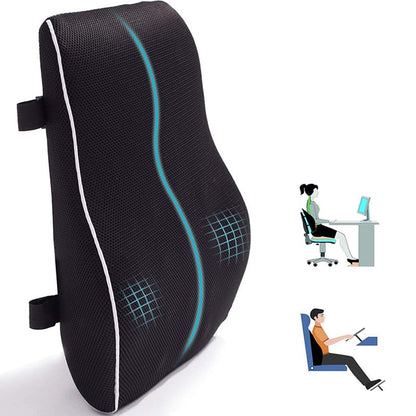 MarysDe@lz Lumbar Pillow Cushion, Memory Foam Back Support Cushion Lumbar Support for Office Chair, Car Seat, Recliner