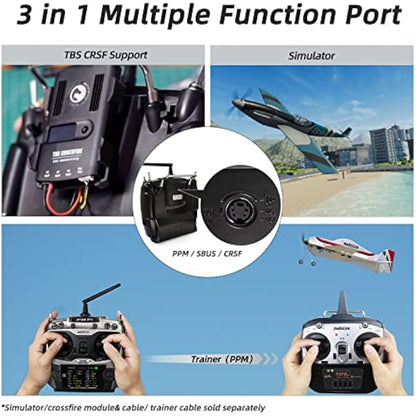 Radiolink AT9S Pro 10/12 Channels 2.4GHz RC Radio Transmitter and R9DS Receiver Kit 3400M Remote RC Plane Controller Long Range for FPV Racing Drone Quad Airplane Helicopter and More (Mode2 Left Hand)
