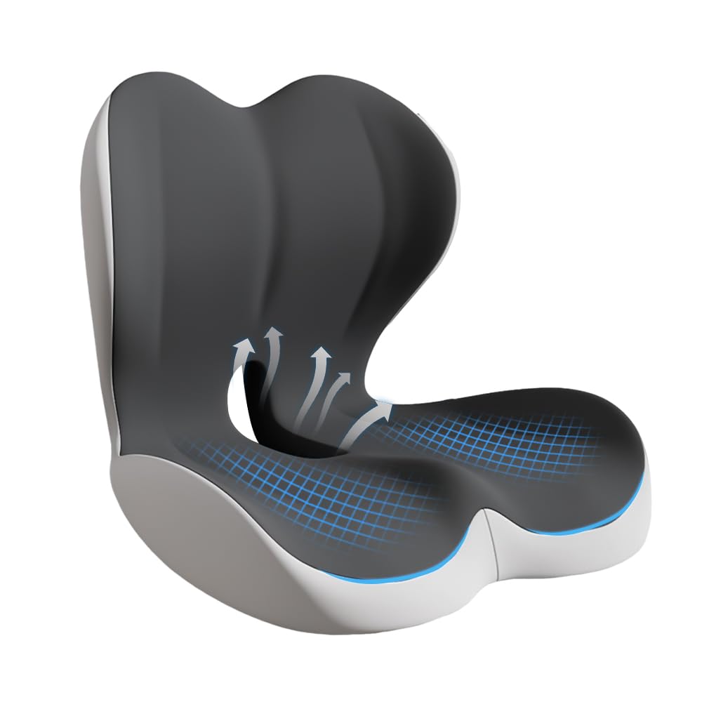 Orthopedic Memory Foam Coccyx Seat Cushion for Lumbar Back Support