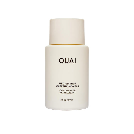 OUAI Medium Conditioner Travel Size - Hydrating Hair Conditioner with Coconut Oil, Babassu Oil, and Keratin - Strengthens, Repairs and Adds Shine -