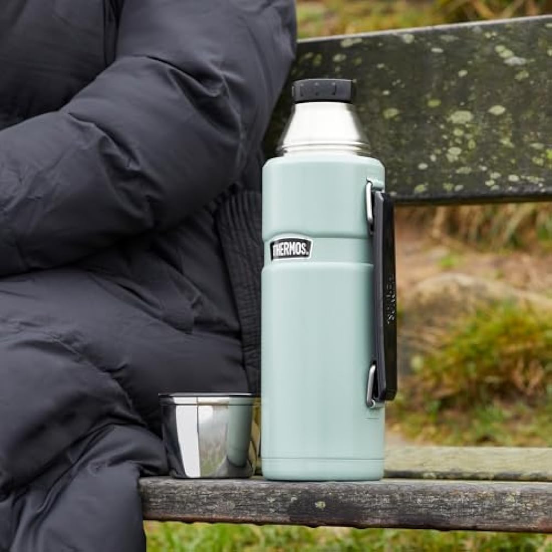 Thermos - Stainless King Copper Travel Flask (1.2L) - Premium Leak Proof Insulated Tea & Coffee Flask for Hot & Cold Drinks, Built-in Cup, Twist-Pour Stopper, BPA-Free, Durable Steel, Dishwasher Safe