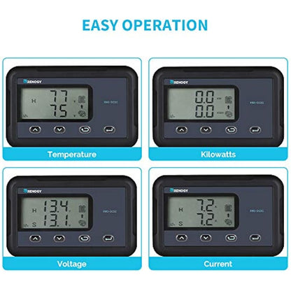 Renogy Monitoring Screen for 12V 30/50A DC-DC MPPT on-board Battery Charger, Flush-mount with Backlit LCD, Real-time Tracking