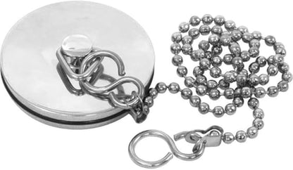 Bathroom Sink Wash Basin ONLY, Replacement Plug Drain Hole Stopper 38mm & 12" Chain 38mm DOES NOT FIT BATH TUB