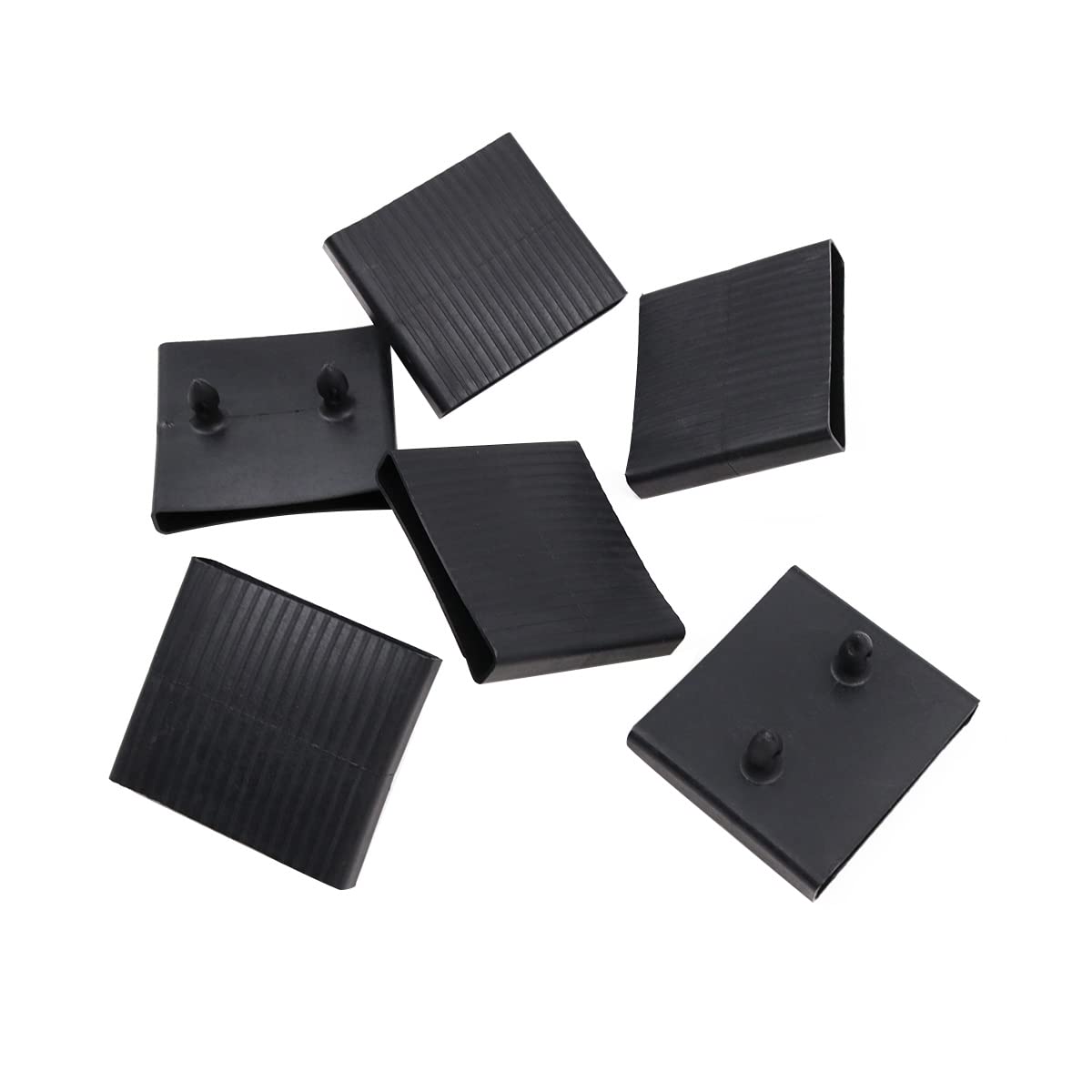 WANGCL 6PCS Bed Slat Centre Caps Holders For Replacement Plastic Bed Slat Holders, For Single And Double Beds 65mm x 9mm Black