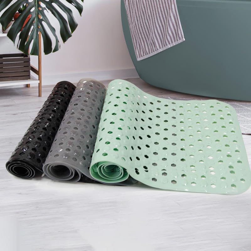 Diamond Shower Bath Mats - Washable Non Slip Anti Mould Rubber Bathmat with Suction Cups for Bathtub and Bathroom, Ideal for Babies