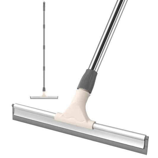 Newthinking Rubber Floor Squeegee with Long Handle, 55 Inch Long Squeegee Mop for Wet Room, Shower Floor Squeegee Mop for Bathroom Glass Window Garage