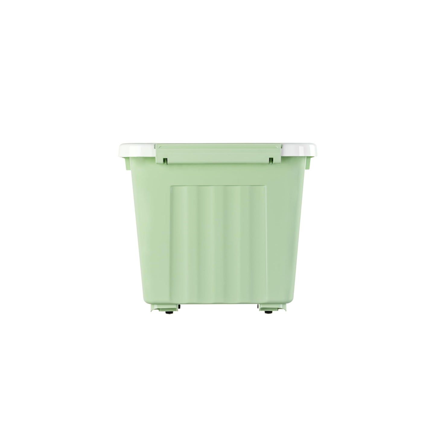 Cetomo 35L*6 Storage Boxes with Lids, Plastic Storage Box with Wheels and Secure Side Latches, Stackable & Nestable Organizer for Home, Office