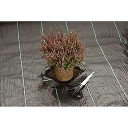 GardenMate 1m x 50m roll woven weed control fabric - UV stabilised 100gsm landscape ground cover membrane