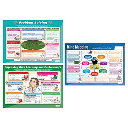 Daydream Education Functional Skills Life Skills Posters - Set of 10 - Gloss Paper - 850mm x 594mm (A1) - Functional Skills Classroom Charts