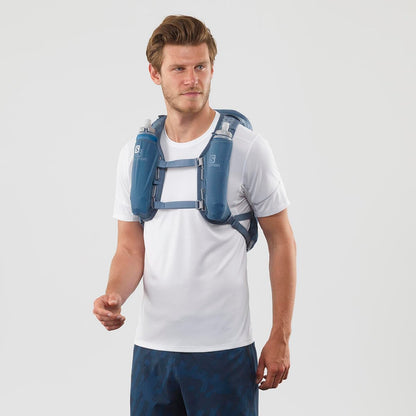 Salomon Agile 12 Unisex Hydration Vest, Trail Running, MTB, Running, Hiking, Dynamic Comfort, Quick Access, and Multi-purpose, Blue