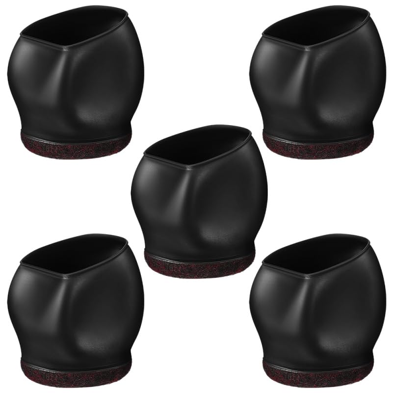 KITANDOVE 5pcs Chair Caster Covers Tpe Furniture Protectors for Rolling Furniture Office Chair Wheel Stoppers Easy Installation Non-slip and Reduce