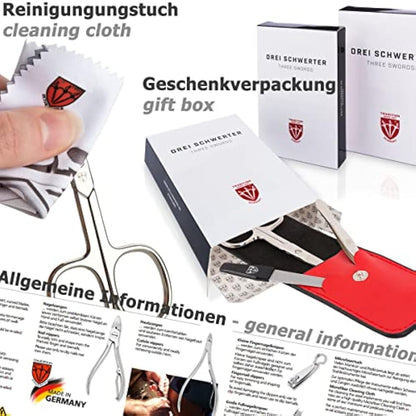 3 Swords Germany Exclusive 16-Piece MANICURE - PEDICURE - NAIL CARE set - Brand quality since 1927