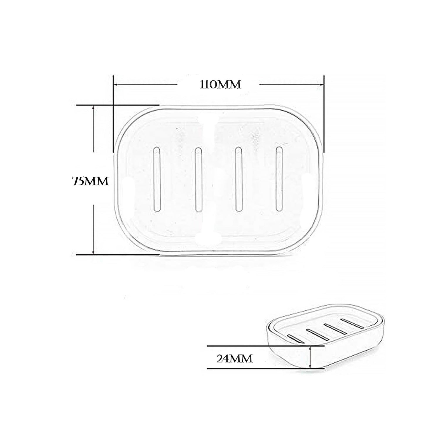 LOORMEI Moisture-Proof and Mold-Proof Soap Dishes Holder - With a draining function, Suitable for Bathroom and Travel Convenience