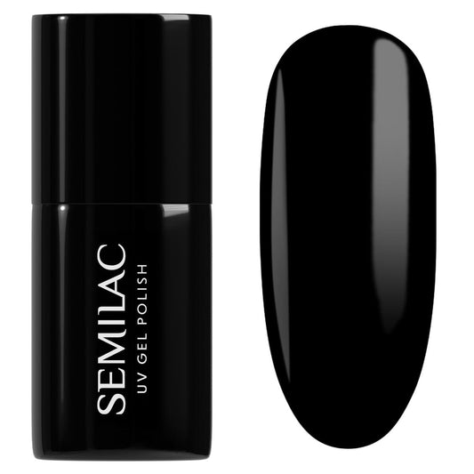 SEMILAC Gel Nail Polish 031 Black Diamond - Full Coverage Gel Polish - Soak Off Easy To Use LED/UV Nail Lamp - Long Lasting Manicure and Pedicure up
