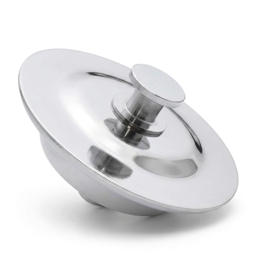 Bath Plug 40-45mm Hole, Stainless Steel Bathtub Plug with Anti-Leak Seal, Secure Fit Drain Stopper Replacement, Durable Easy-Use Plug for Tub and Sink