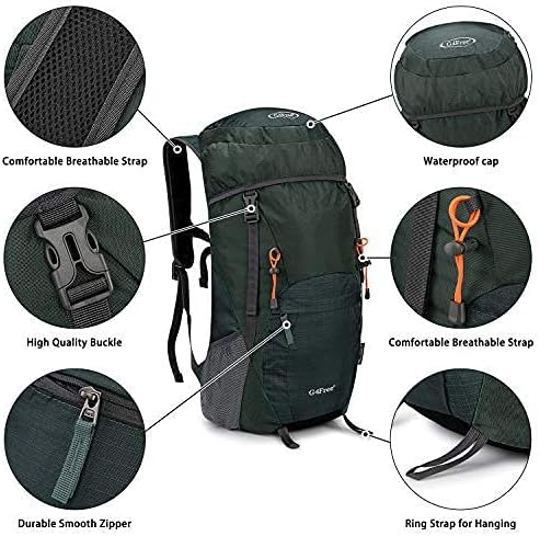 G4Free 40L Rucksack Foldable Hiking Backpack Ultra Lightweight Camping Daypack